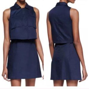 Theory cotton tiered utility dress